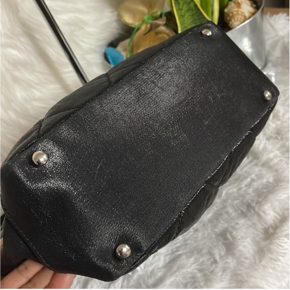 Chanel Paris Biarritz Tote PM Black Coated Canvas Leather Women's Tote B… - Picture 7 of 13